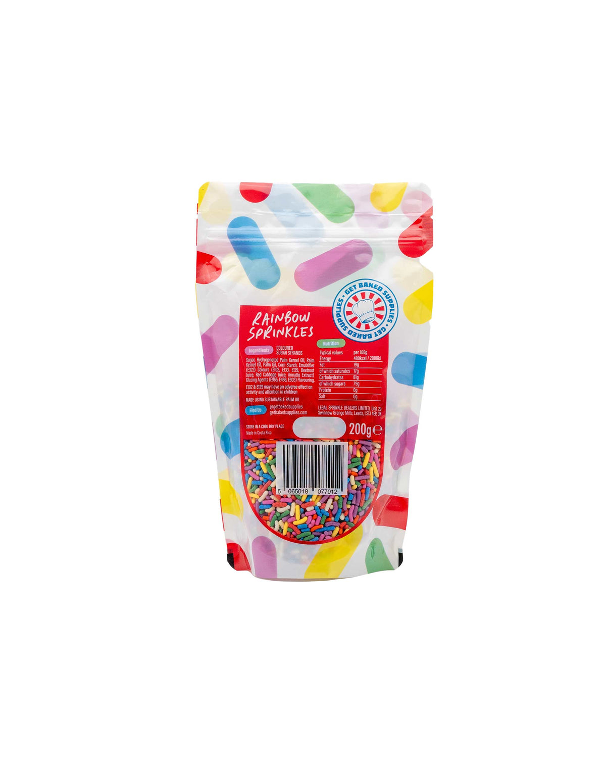 Rainbow Sprinkles: 200g Pouch